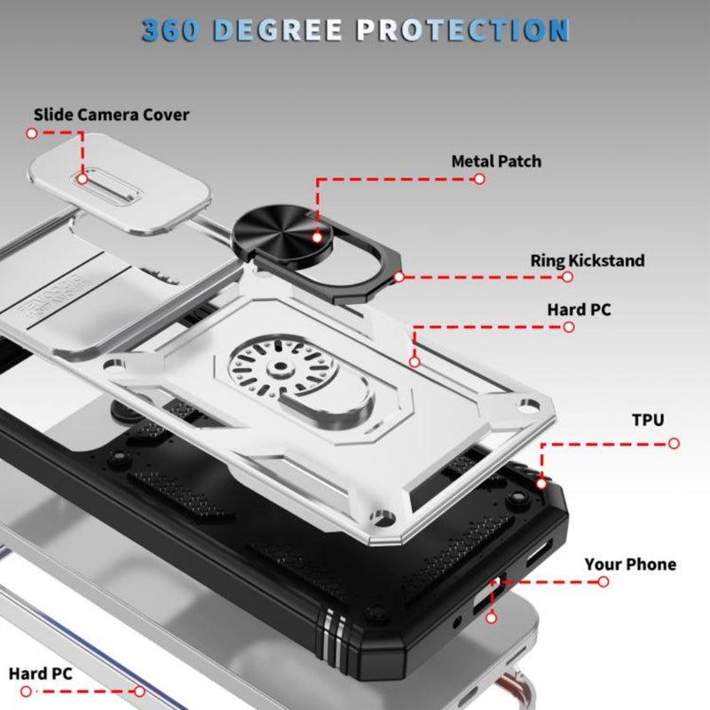 Chargez l&#39;image dans la visionneuse de la galerie, Samsung Galaxy A17 (SM-A176) - Sliding Camshield TPU + PC Phone Case with Holder
