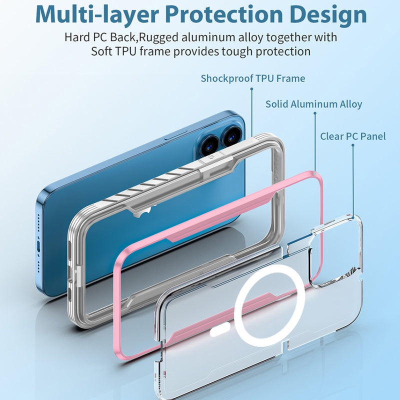 Cargue la imagen en el visor de la galería, Apple iPhone 17 Air - Shield Shockproof Heavy Duty Armor Case Cover With Magnetic Ring
