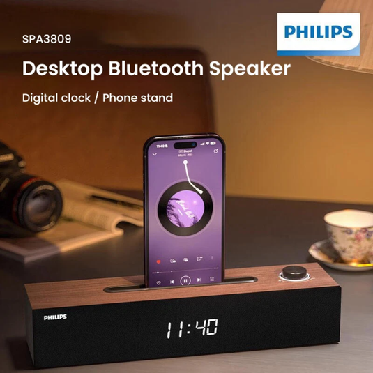 [SPA3809][Phone Stand] Philips Speaker Bluetooth 5.3 USB Dual Connection Methods Strip Shape - Polar Tech Australia