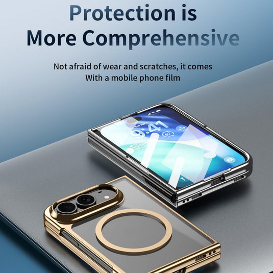 Apple iPhone Ultra - Clear Plated Magnetic Integrated Film Phone Case