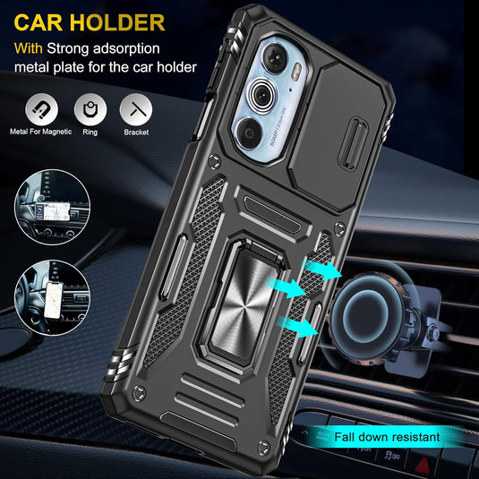 [Magnetic Ring Kickstand][Camera Cover] Motorola Moto Edge 30 Pro/Edge Plus 2022 - Shield Shockproof Rugged Heavy Duty Case - Polar Tech Australia
