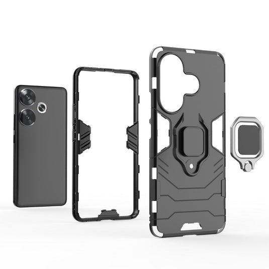 Xiaomi Poco F6 - Heavy Duty Armor Case With Ring Holder Stand - Polar Tech Australia