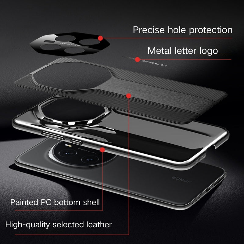 Load image into Gallery viewer, Honor Magic7 Pro (PTP-N49, PTP-AN10) - Extraordinary Master Plain Leather Phone Case

