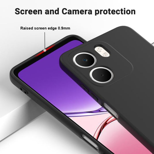 OPPO A5X 4G/5G - Solid Color Liquid Silicone Dropproof Full Coverage Phone Case