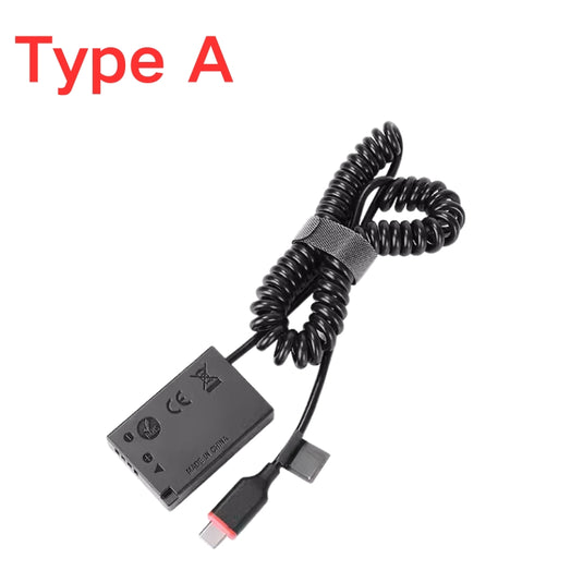 [LP-E17][Type-C] Canon EOS RP / 760D / 750D / 800D / 850D / 77D / 200D / R10 - Cameras Spring Cable Dummy Battery - Polar Tech Australia