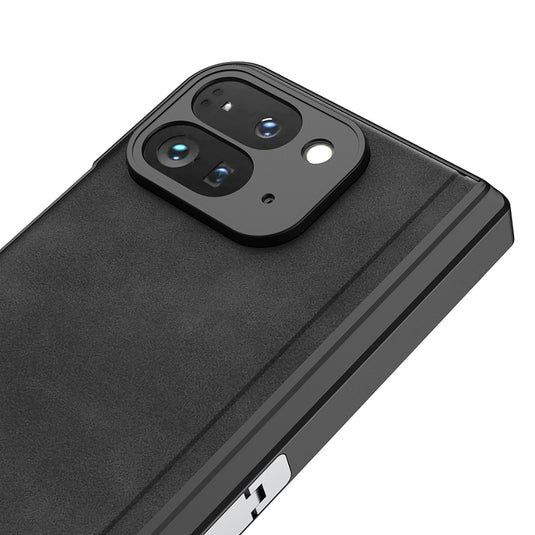 Google Pixel 9 Pro Fold - Integrated Frosted Fold Hinge Leather Phone Case - Polar Tech Australia