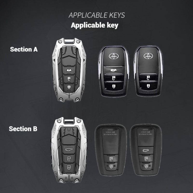 Load image into Gallery viewer, Toyota Heavy-Duty Mecha Car Key Fob Case Cover For Venza, RAV4 Prime, Land Cruiser, Fortuner, Grand Highlander, Corolla Cross, Hilux
