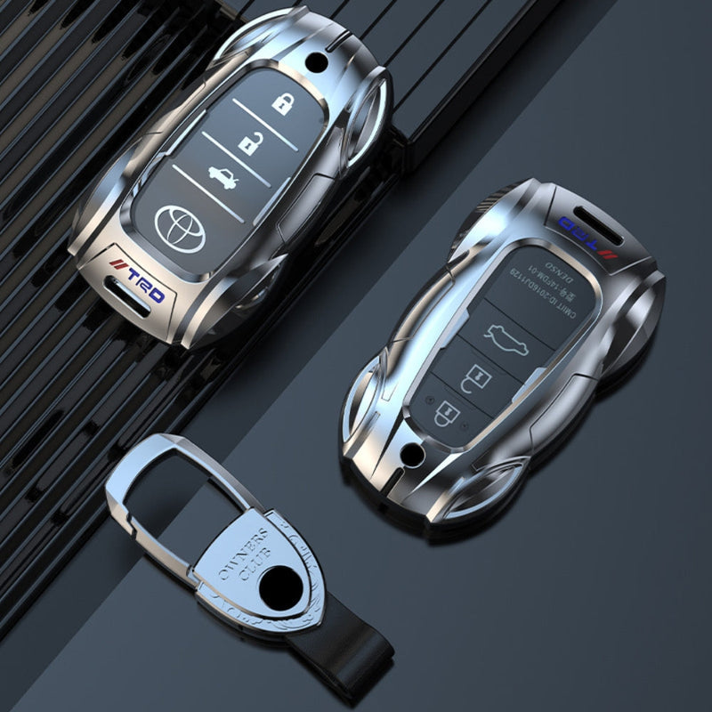 Load image into Gallery viewer, Toyota Metal Cool Fashionable Car Key Fob Case Cover For Crown, Corolla, Camry, C-HR, BZ4X, Prado, RAV4, Avalon, Prius, Alpharo, Mirai
