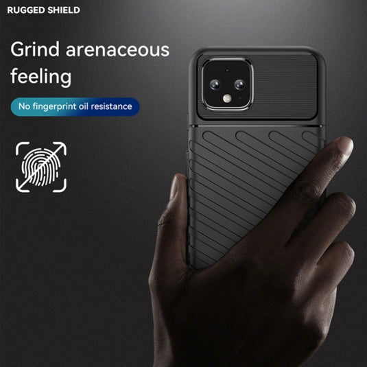 Google Pixel 4A - Thunder Series Twill Texture Thickened Anti-fall Protection TPU Case