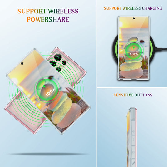 Samsung Galaxy S25 Plus 5G (SM-S936) - Clear PC Back + Soft TPU with Metal Frame Protective Case