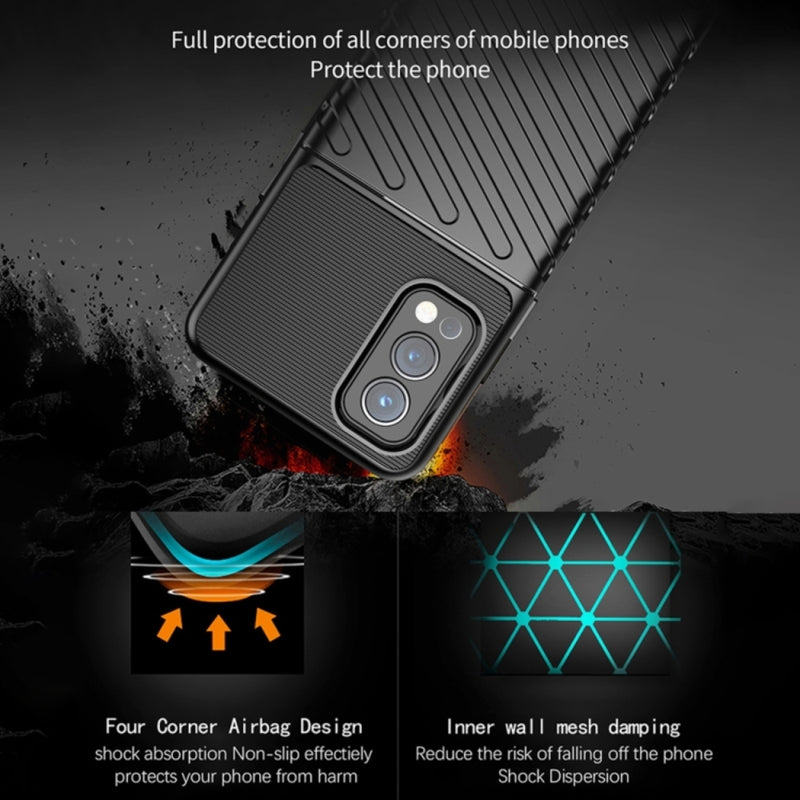 Chargez l&#39;image dans la visionneuse de la galerie, OnePlus Nord CE - Thunder Series Twill Texture Thickened Anti-fall Protection TPU Case

