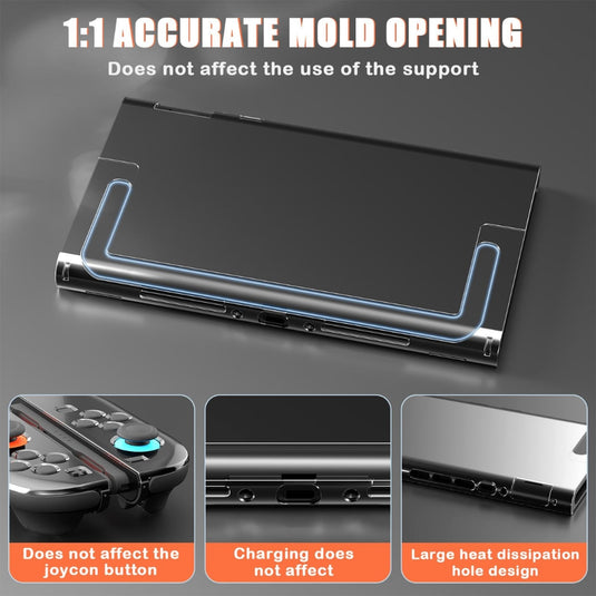 Nintendo Switch 2 - Crystal Shell Case Split Gamepad Transparent Protective Cover