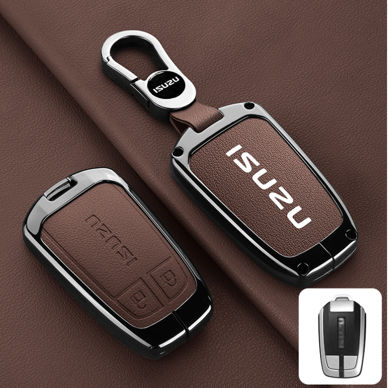 Cargue la imagen en el visor de la galería, Isuzu Aluminum Alloy Shockproof Car Key Case Cover for D-Max, MU-X, Lingtuo, Ruimai
