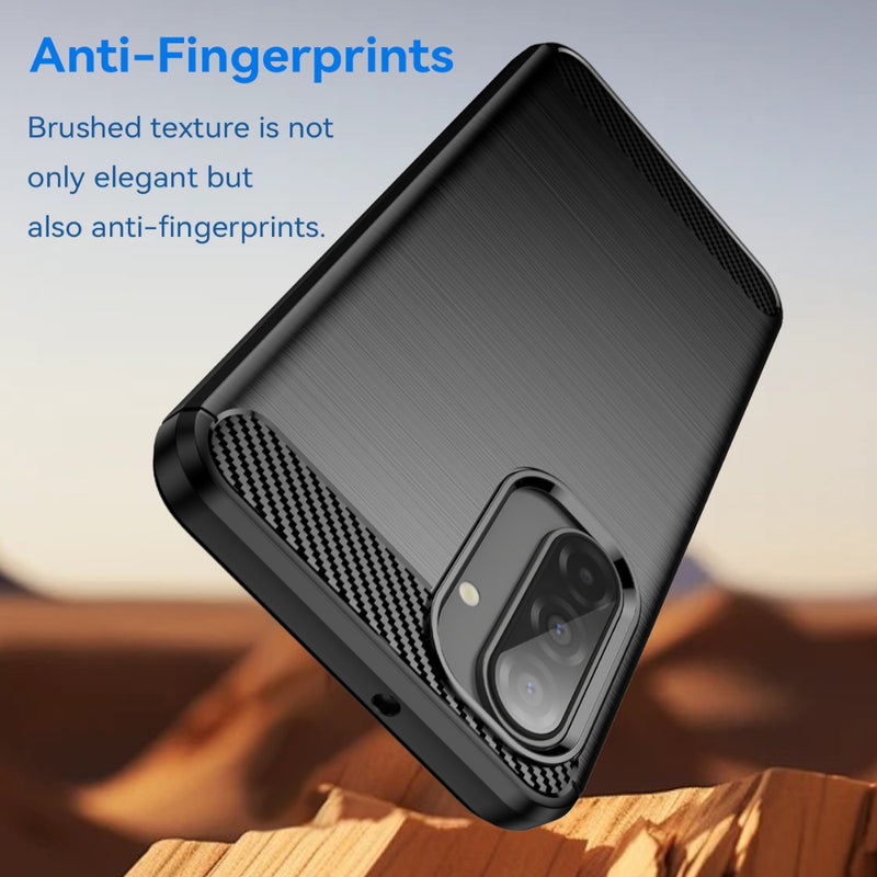 Load image into Gallery viewer, Samsung Galaxy A17 (SM-A176) - Carbon Fiber Brushed Texture TPU Phone Case
