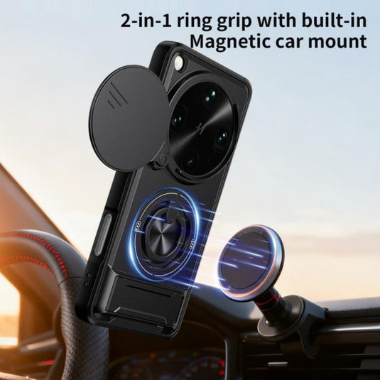 OPPO Find X9 Ultra - Sliding Window Multifunctional Magnetic Shockproof Phone Case - Polar Tech Australia