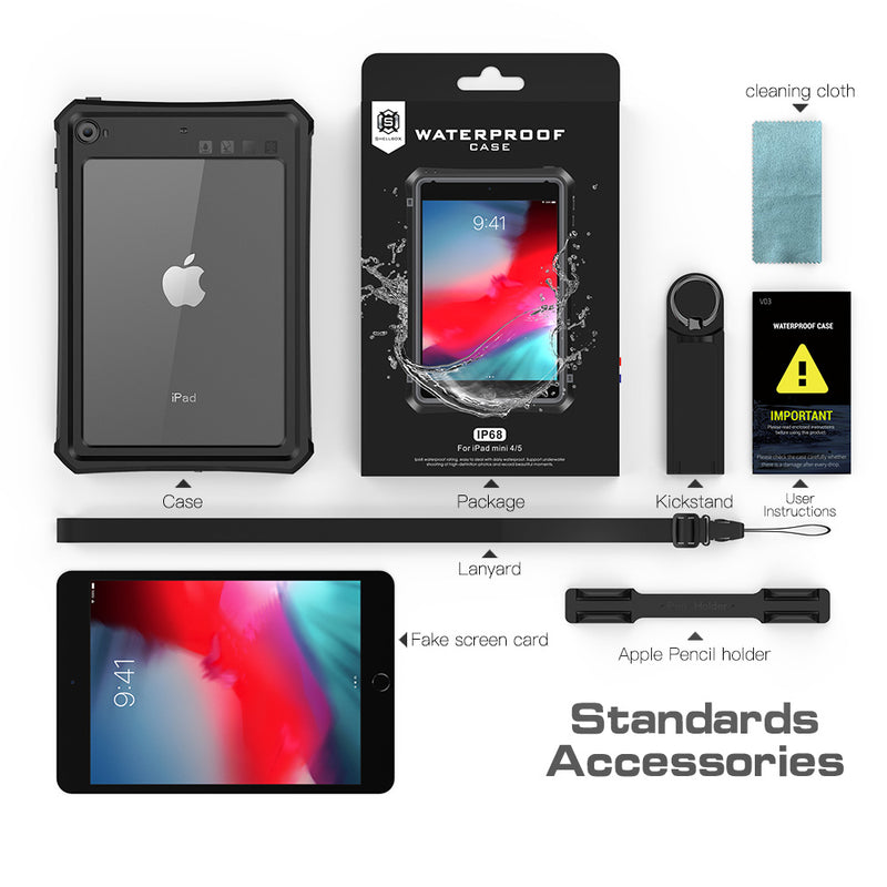 Load image into Gallery viewer, Apple iPad Mini 4 &amp; 5 Shellbox Waterproof Heavy Duty Lifeproof Style Case - Polar Tech Australia
