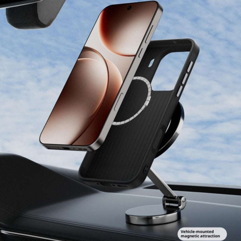 Cargue la imagen en el visor de la galería, [Magsafe Compatible] OPPO Find X9 - Carbon Fiber Series 6D Micro Relief MagSafe Phone Case
