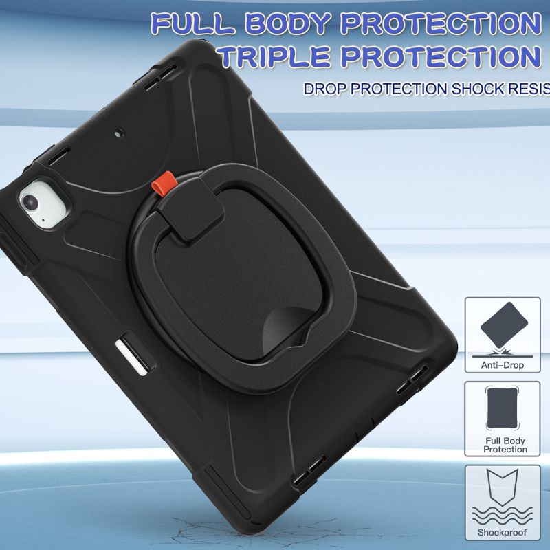 Chargez l&#39;image dans la visionneuse de la galerie, Apple iPad Air 13 (2024) 13.0&quot; Heavy Duty Rugged Shockproof With Shoulder Strap &amp; Handle Stand Ring - Polar Tech Australia
