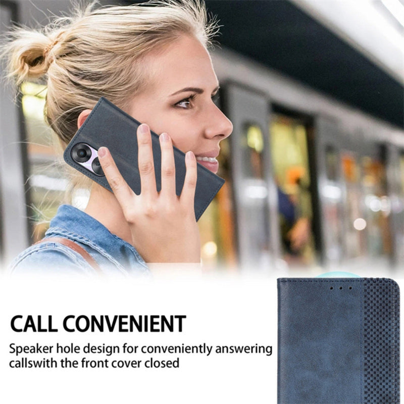 Load image into Gallery viewer, Nokia C210 - Magnetic Buckle Retro Texture Leather Phone Case
