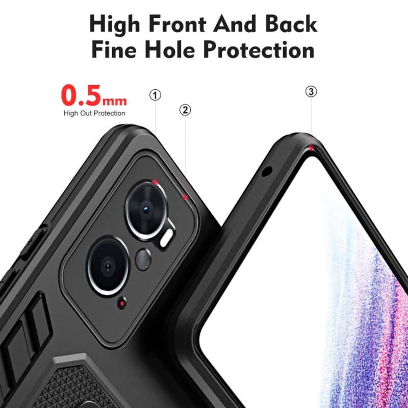 Chargez l&#39;image dans la visionneuse de la galerie, OPPO A96 4G / A76 4G / A36 4G / Realme 9i - Shockproof TPU &amp; Hard PC Back Cover with Retractable Hand Strap &amp; Lanyard - Polar Tech Australia
