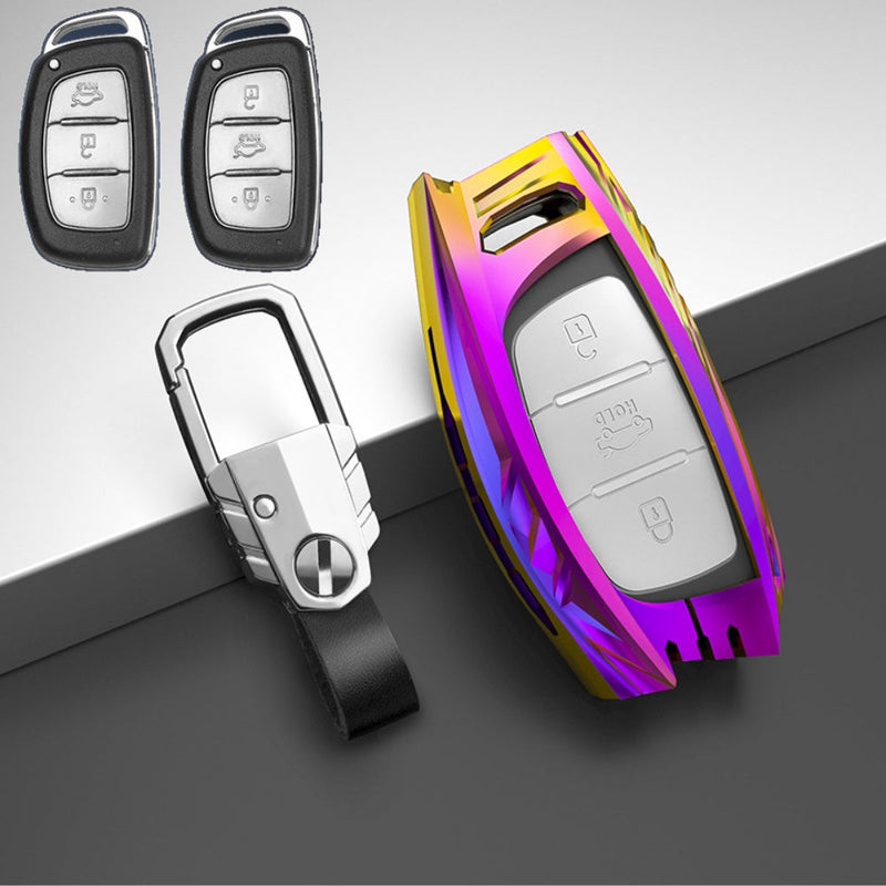 Chargez l&#39;image dans la visionneuse de la galerie, Hyundai Zinc Alloy Car Key Fob Protective Case Cover For Tucson, Sonata Fe, Creta, Ix25, Ix35, Ix45, Verna, Solaris, Mistra, Elantra, Accent
