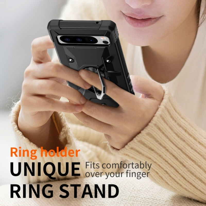 Cargue la imagen en el visor de la galería, Google Pixel 8 Pro - Heavy Duty Armor Case With Ring Holder Stand
