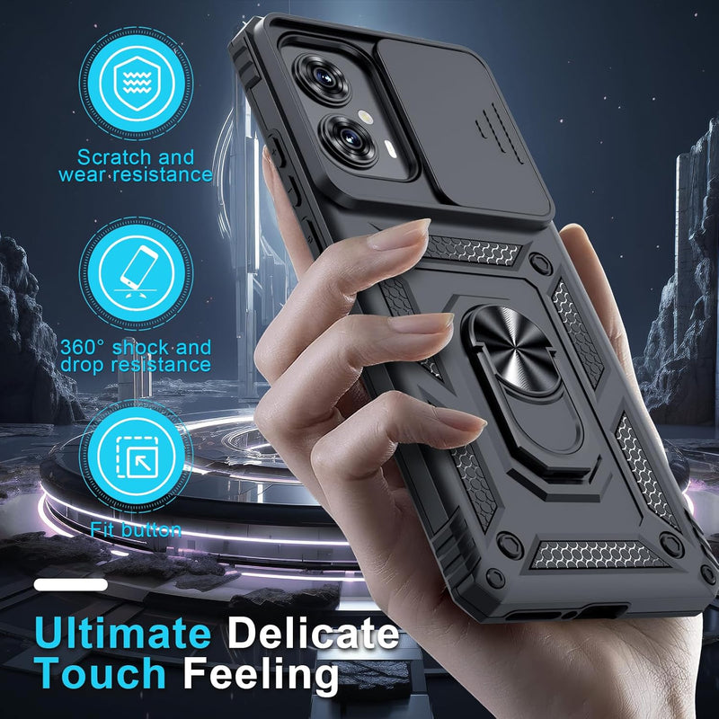 Cargue la imagen en el visor de la galería, [Ring Rotating Stand][Camera Lens Cover] Motorola Moto Edge 2024 - Shield Shockproof Rugged Heavy Duty Case - Polar Tech Australia
