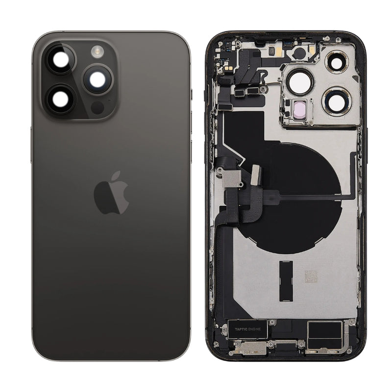 Chargez l'image dans la visionneuse de la galerie, [With Built-in Parts] Apple iPhone 14 Pro Max - Back Rear Glass &amp; Middle Housing Frame Assembly (US Without SIM Tray Version)
