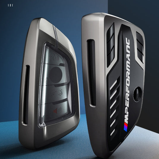 BMW Carbon Fiber Metal Protective Car Key Fob Case Cover For 1, 3, 4, 5, 6 Series, X3, X5, X6, X7