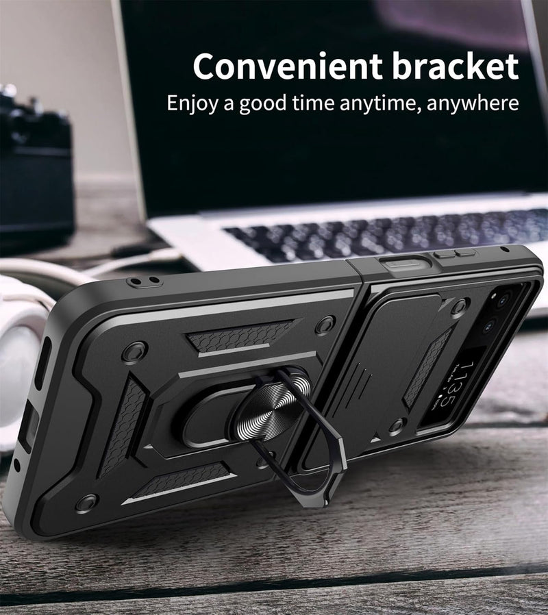 Chargez l&#39;image dans la visionneuse de la galerie, [Sliding Camera Cover][Built-in Stand] Motorola Moto Razr 40/Razr 2023 - Military Grade Hard PC Rugged Heavy Duty Case - Polar Tech Australia
