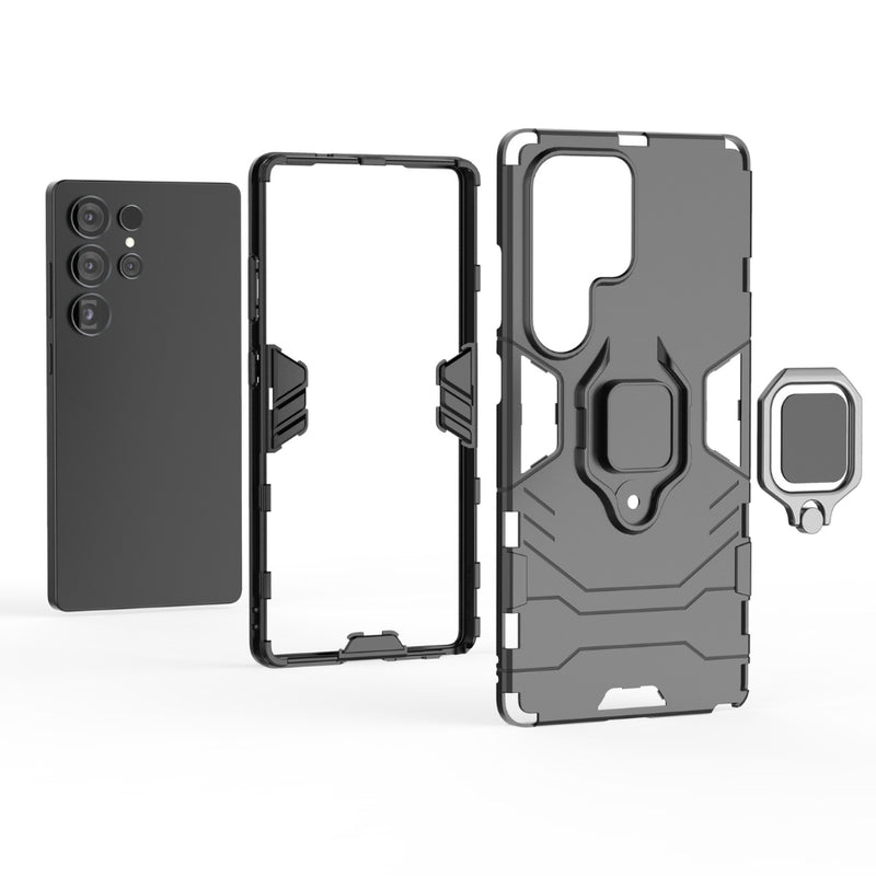 Load image into Gallery viewer, Samsung Galaxy S20 (SM-G980, SM-G981) - Heavy Duty Armor Case With Ring Holder Stand

