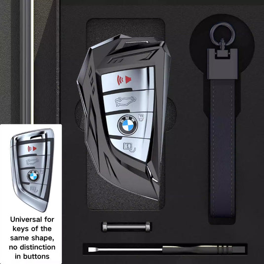 BMW Mecha Style Zinc Alloy Car Key Fob Case Cover For 1, 3, 5, 7 Series,X1, X3, X5, X6, X7