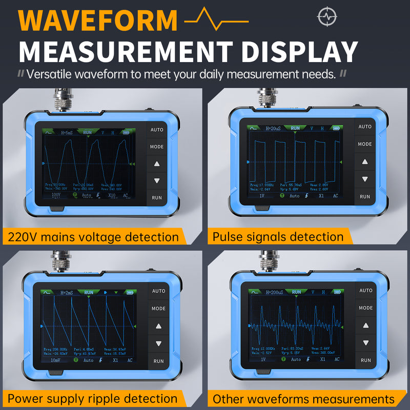 Cargue la imagen en el visor de la galería, [DSO-510] FNIRSI 10MHz 48MS/s Mini Handheld Digital Oscilloscope Signal Generator
