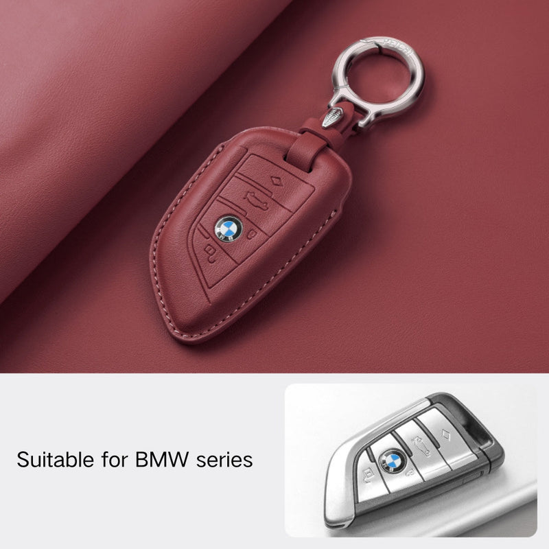 Load image into Gallery viewer, BMW Leather Car Key Fob Case Cover For 1, 2, 3, 5, 7 Series, X1, X3, X5, X6, X7, ix1, ix40, ix50, i8
