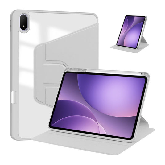 [With Pen Slot] OPPO Pad 5 - Acrylic Transparent Rotating Stand Protective Case - Polar Tech Australia