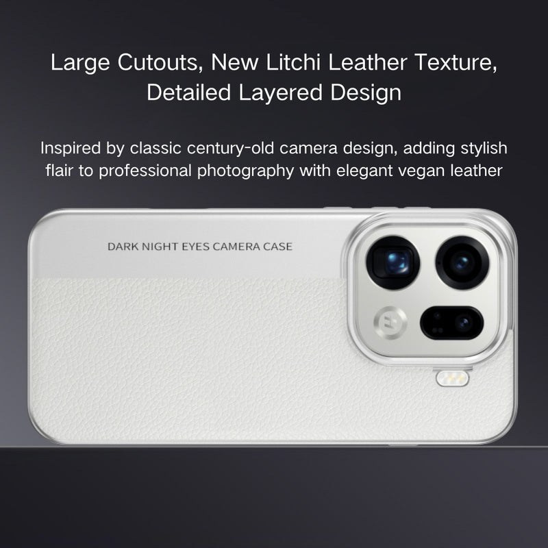 Chargez l&#39;image dans la visionneuse de la galerie, OPPO Find X9 Pro - Camera-Style Leather Texture Shockproof &amp; Stylish Hard Shell
