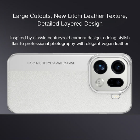 OPPO Find X9 Pro - Camera-Style Leather Texture Shockproof & Stylish Hard Shell