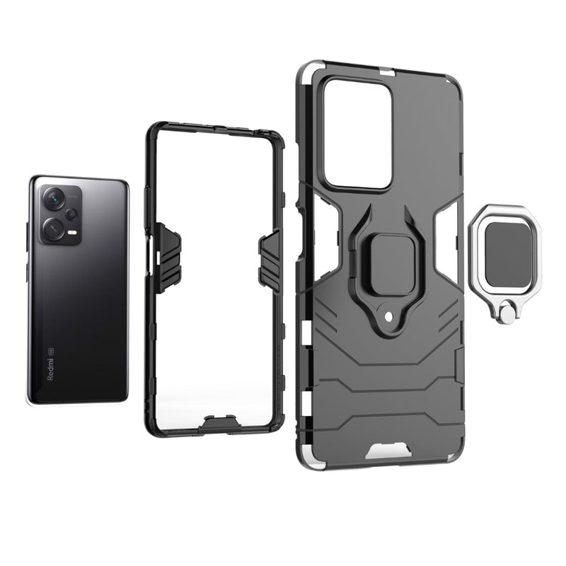 Load image into Gallery viewer, Xiaomi Redmi Note 12 Pro Plus - Heavy Duty Armor Case With Ring Holder Stand - Polar Tech Australia
