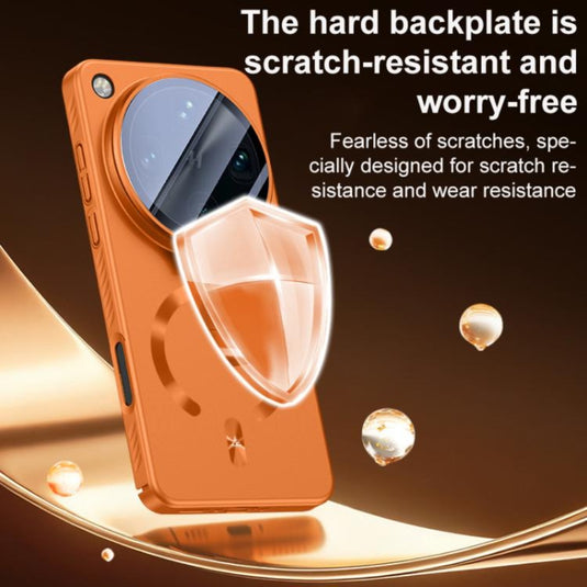 OPPO Find X9 Ultra - Ice Crystal Solid Color U-Shaped Magnetic Invisible Lens Holder Frosted Phone Case - Polar Tech Australia