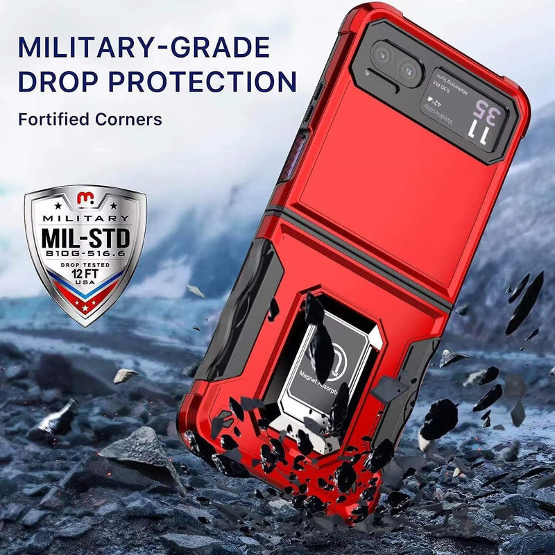 Chargez l&#39;image dans la visionneuse de la galerie, [Built-in Kickstand] Motorola Moto Razr 40/Razr 2023 - Military Grade TPU+PC Shockproof Heavy Duty Case - Polar Tech Australia
