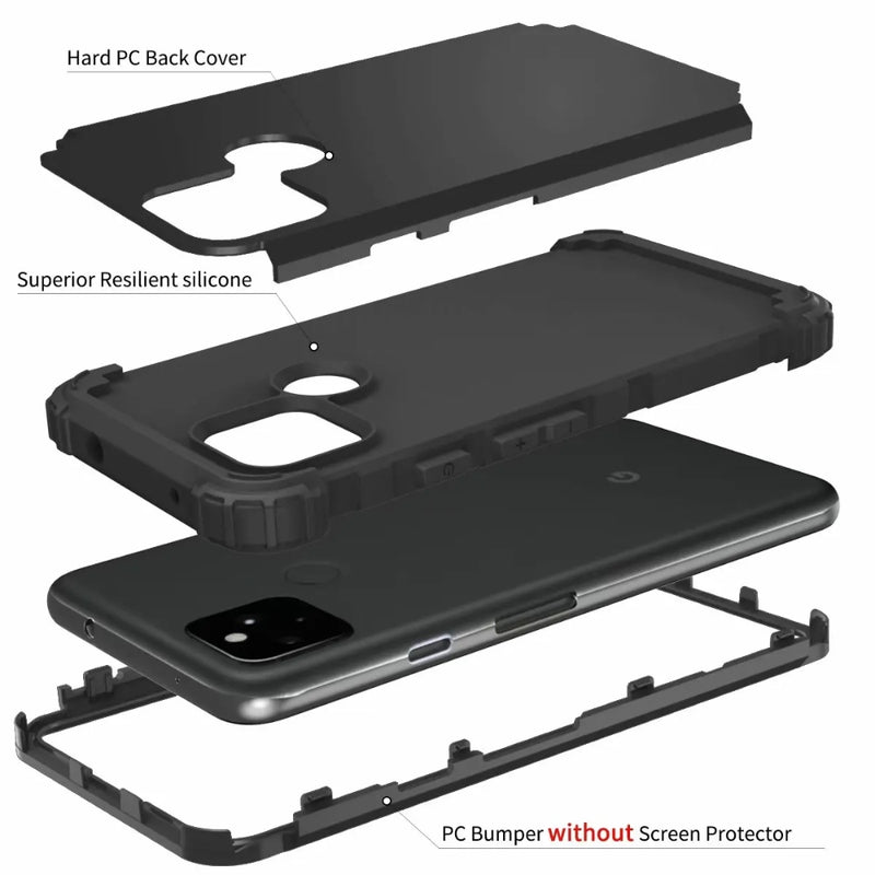 Load image into Gallery viewer, Google Pixel 4A 5G - Silicone Hybrid PC Shockproof Phone Case - Polar Tech Australia
