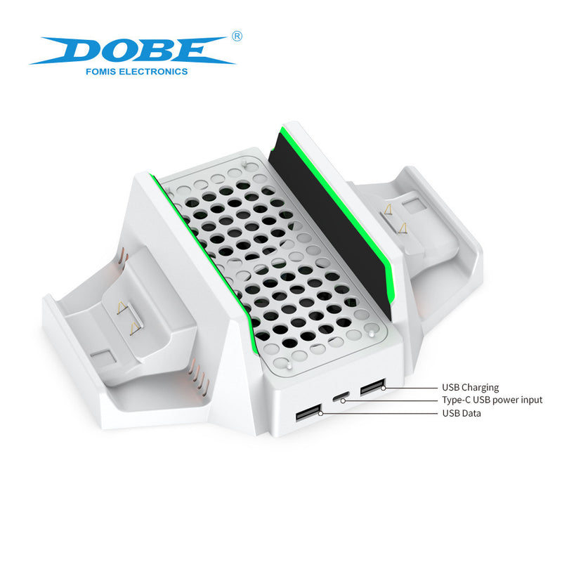 Load image into Gallery viewer, Xbox Series S - Cooling Fan Charging  Vertical Stand Dual Controller Charging Base
