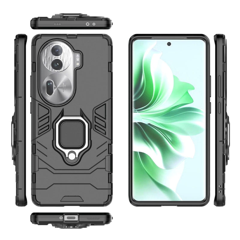 Cargue la imagen en el visor de la galería, OPPO Reno11 Pro 5G (CPH2607) - Heavy Duty Armor Case With Ring Holder Stand - Polar Tech Australia
