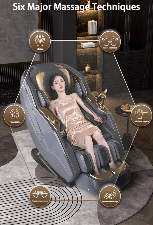 [M5 Max][Voice Control][AI Version] Luxury iMassage 9D Full-body Multi-function Zero-Gravity Bluetooth Speaker Massage Chair