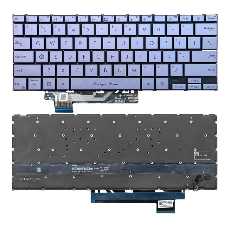Chargez l'image dans la visionneuse de la galerie, ASUS Zenbook A14 UX3407 UX3407Q S3407Q 14" 14.0 Inch Series - Laptop Keyboard With Backlit US English Layout - Polar Tech Australia
