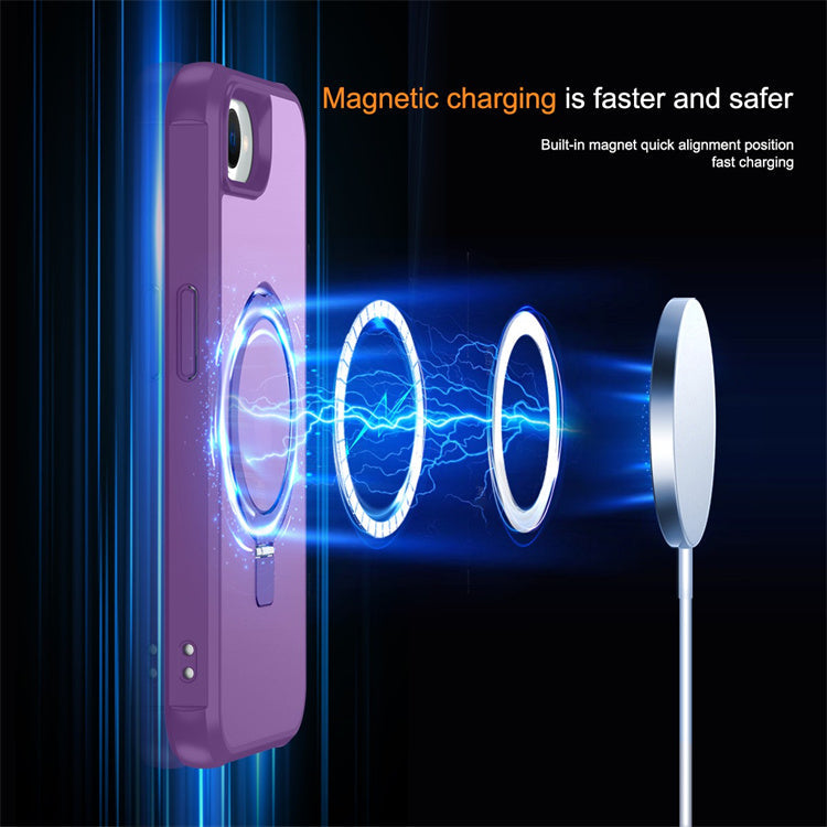 Cargue la imagen en el visor de la galería, [Magsafe Compatible][360° Rotating Stand] Apple iPhone 16e Full-coverage Shockproof Essentials Series Case - Polar Tech Australia
