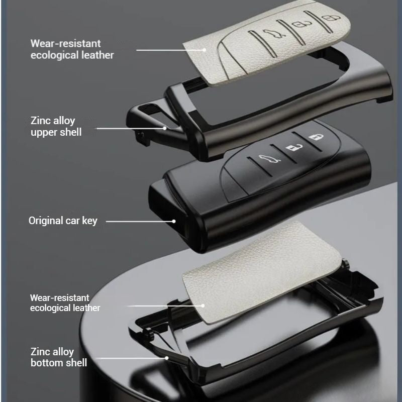 Cargue la imagen en el visor de la galería, Lexus Zinc Alloy + PU Leather Car Key Fob Case Cover For ES200, ES300, RX350, NX350H, LS500H
