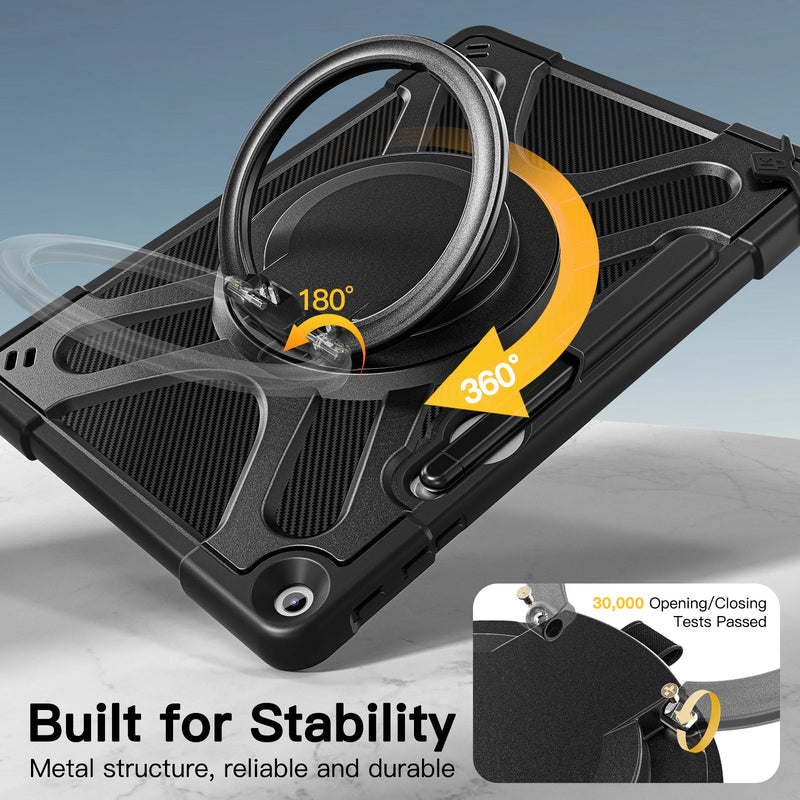 Load image into Gallery viewer, Microsoft Surface Pro 12 (2025) - 360 Degree Rotate Shockproof Heavy Duty Tough Stand Case Cover With Pen Holder
