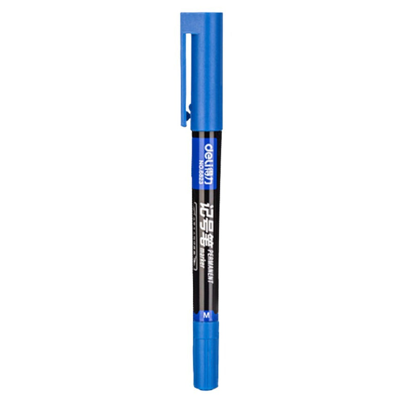 Chargez l&#39;image dans la visionneuse de la galerie, Deli 6823 - Dual Tip Head Smooth Permanent Marking Pen
