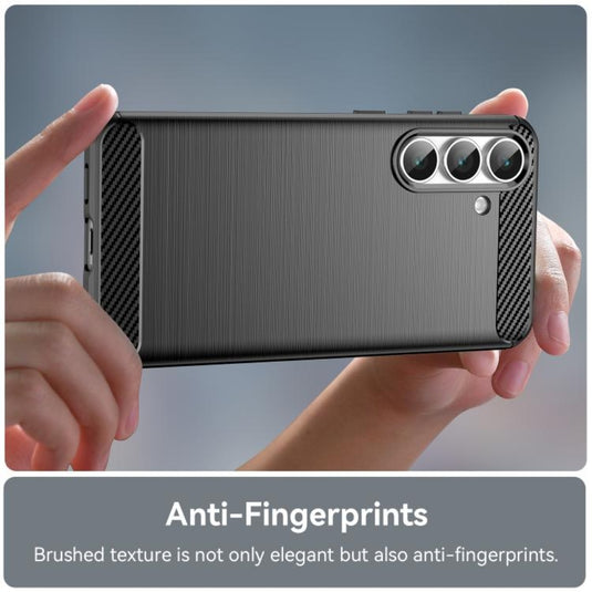 Samsung Galaxy S25 FE (SM-S731) - Carbon Fiber Brushed Texture TPU Phone Case